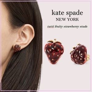 NWT Kate Spade Tutti Fruity Strawberry Studs Earrings New jewelry designer fun